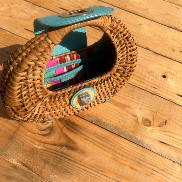 Kate Spade wicker hand bag. - Picture 3 of 4